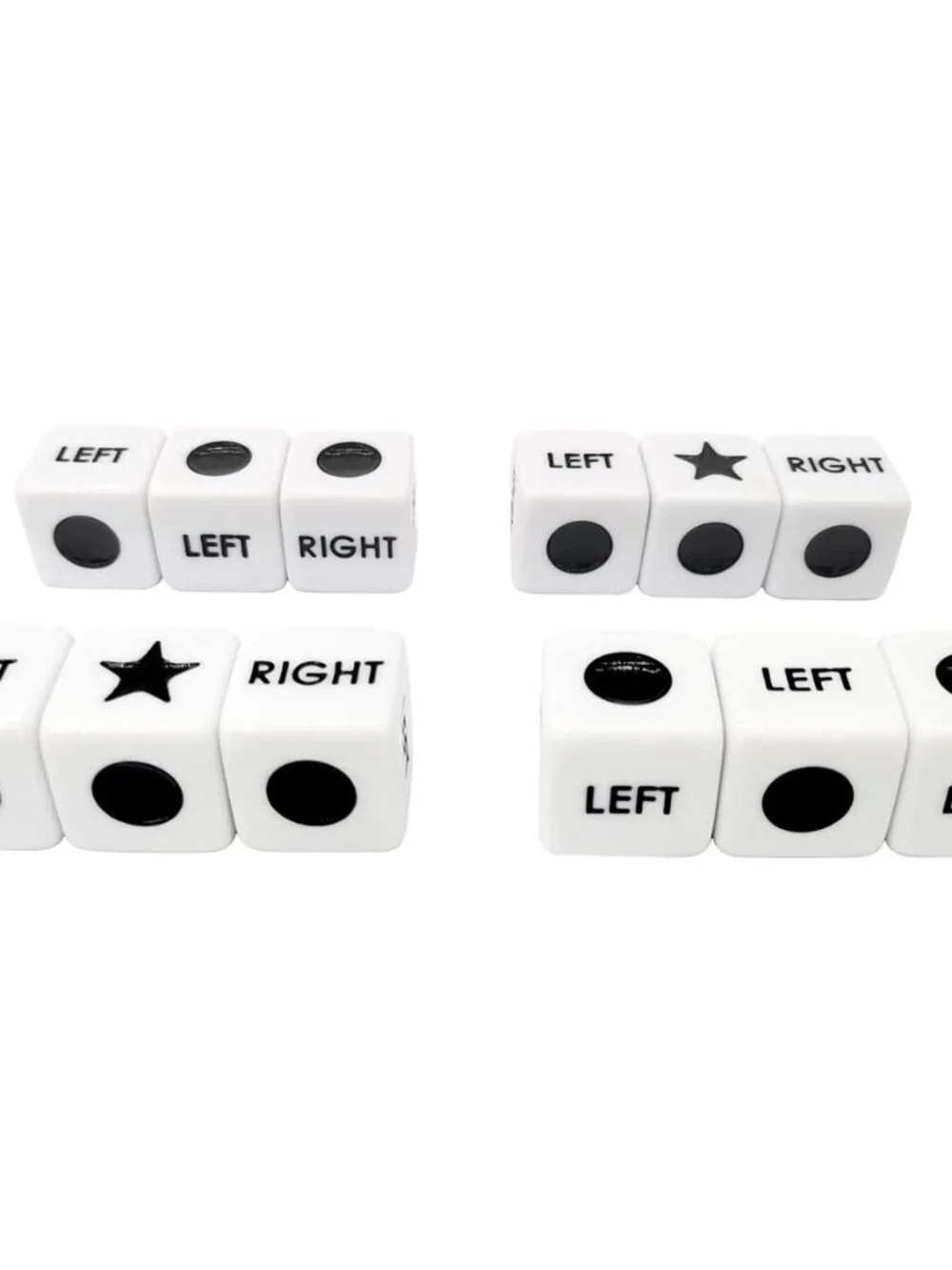 Ahoper Right Left Center Dice Only 12 Dices Prime Dice Game( six sided ,16mm Sta